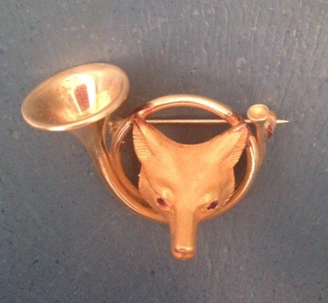 Antique fox brooch store