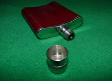 Flask Stainless Steel Leather Wrapped Vintage