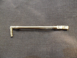 Stock Pin Vintage 14 kt Yellow Gold Hunt Whip Detailed Receiver and Hook Form 2 5/8"