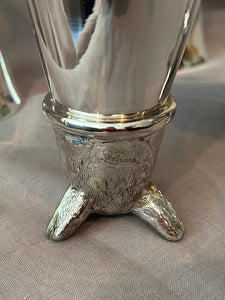 Stirrup Cup Set with Fox Head Base Form by the Leonard Silver Company Set of Four