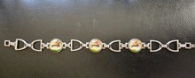 Bracelet Sterling Silver and Reverse Carved Crystal Mounted Rider