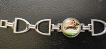 Bracelet Sterling Silver and Reverse Carved Crystal Mounted Rider