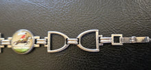 Bracelet Sterling Silver and Reverse Carved Crystal Mounted Rider