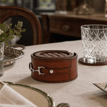 Coasters New Leather Vagabond House with Bit Detail Set of 6