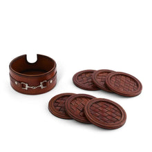 Coasters New Leather Vagabond House with Bit Detail Set of 6