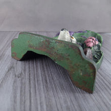 Door Stop Hand Painted Iron With Fox Mask Grape Vine Motif