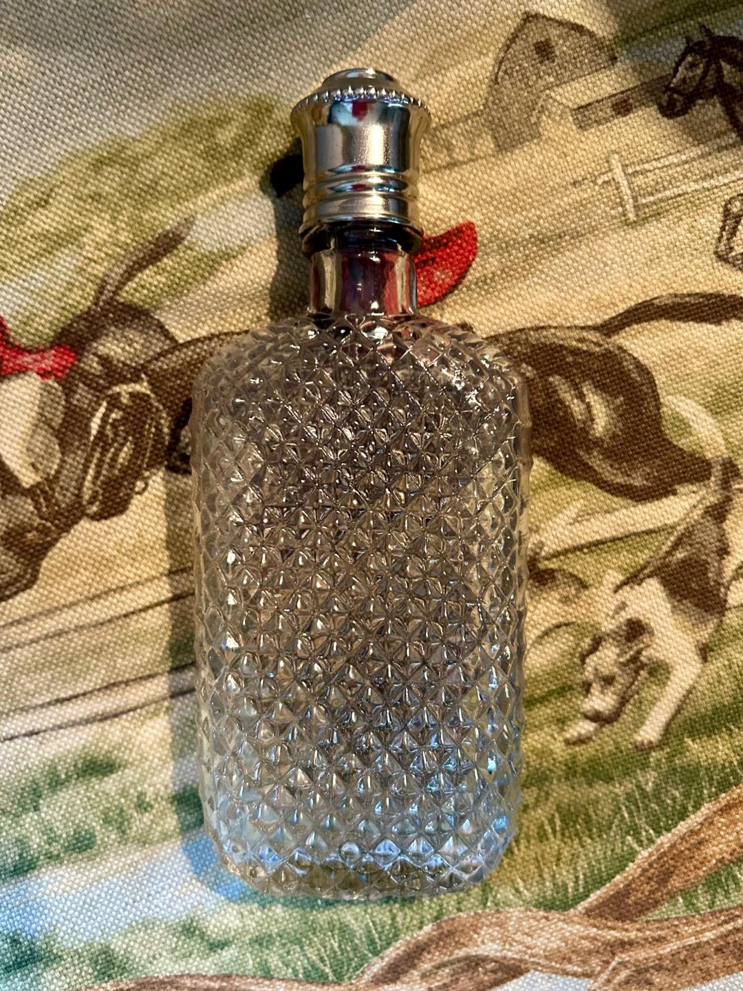 Flask Vintage Cut Glass Stainless Screw Cap