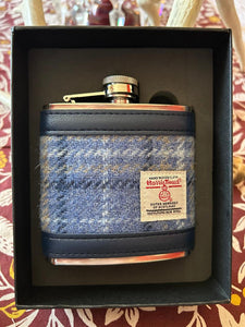 Flasks New Stainless Steel 6 oz Harris Tweed Tartan Cover