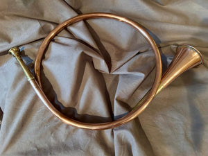 French Hunting Horn Vintage Copper and Brass