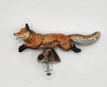 Hood Ornament Painted Running Fox