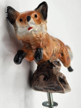 Hood Ornament Painted Running Fox