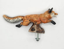 Hood Ornament Painted Running Fox