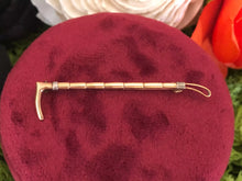 Stock Pin 15ct Yellow Gold Bamboo Hunt Whip Form Antique