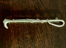 Stock Pin Sterling Silver Vintage Hunt Whip Form
