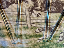 Swizzle Sticks Pewter Fox Head Caps and Glass Shafts