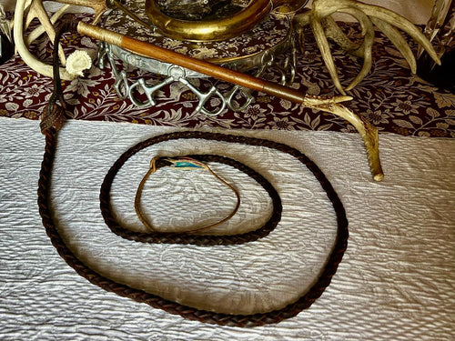 Whip Hand Crafted Fox Hunting Whip Inludes Thong and Popper