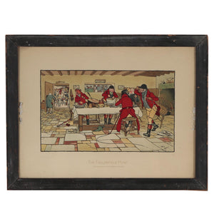Art Cecil Aldin Chromolithograph The Fallowfield Hunt Framed and Signed