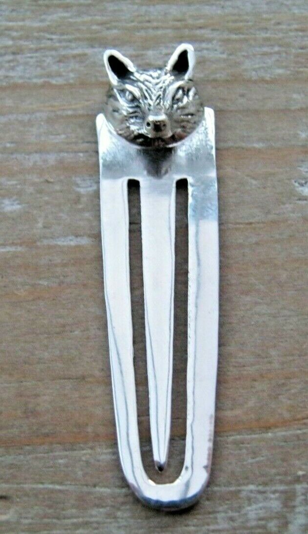 Bookmark New Sterling Silver Fox Mask