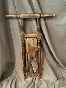 Boot Jack or Pull Vintage Jointed Wood and Brass