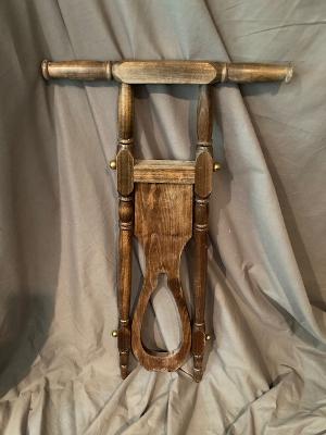 Boot Jack or Pull Vintage Jointed Wood and Brass