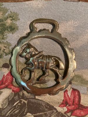 Brasses English Vintage Horse Brass in Prancing Horse Form