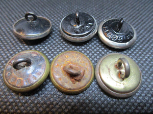 Button Edwardian Metal Fox, Hound, Horse, Stag, Bird, Elk - Each Sold Separately