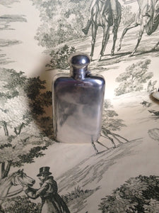 antique hip flask sterling silver gentleman's chester england
