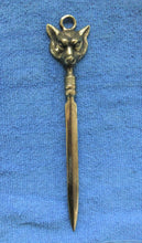 Letter Opener Vintage Brass Fox Mask Cap with Hang Ring