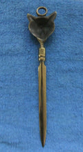 Letter Opener Vintage Brass Fox Mask Cap with Hang Ring