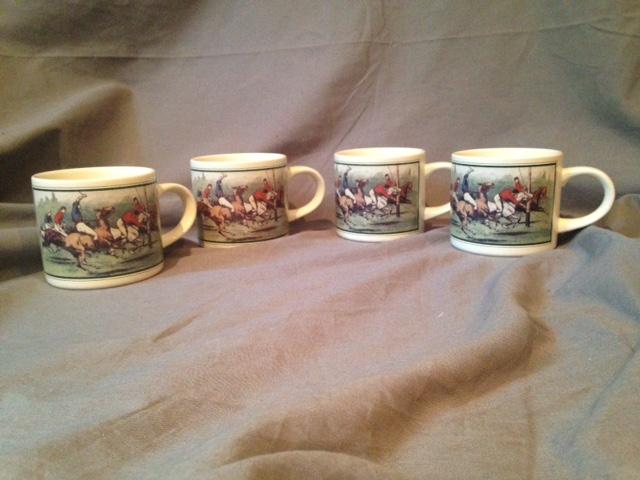 Mugs Set of Four Polo Theme