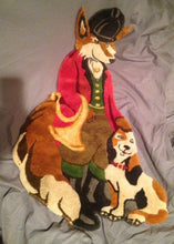 Rug Master Fox with His Hound Wool and Vintage