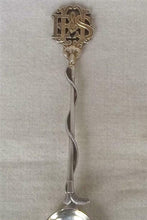 Spoon Sugar Sterling Silver and Gilt English Provenance Fox Mask and Hunt Whip Form