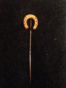 Pin Stick Pin 15ct Edwardian English Horseshoe Form