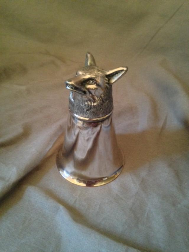 Stirrup Cup - Silver Plate - Fox Head Form Base