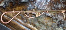 Stock Pin 14 kt Yellow and Rose Gold Horse Profile on Hunt Whip Form 3 1/2"