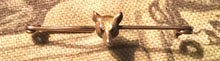 Stock Pin 9 ct Fox Mask with Ruby Eyes on Safety Pin Form