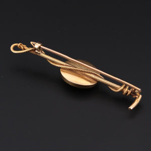 Brooch Cartier Antique 18 kt Yellow Gold and Porcelain