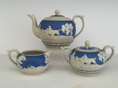 Tea Set Copeland Spode Vintage Fox Hunt Scene