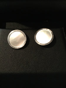 Cuff Links Krementz & Company 14kt Yellow Gold with Mother of Pearl Inset